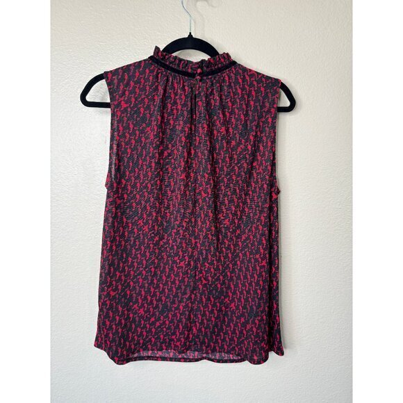 Worthington Women's Black and Red Sleeveless‎ Blouse, sleeveless blouse, - Picture 3 of 6